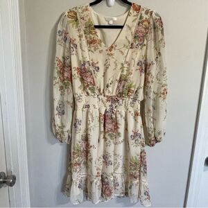 Lauren Conrad medium Floral V-Neck Boho Dress